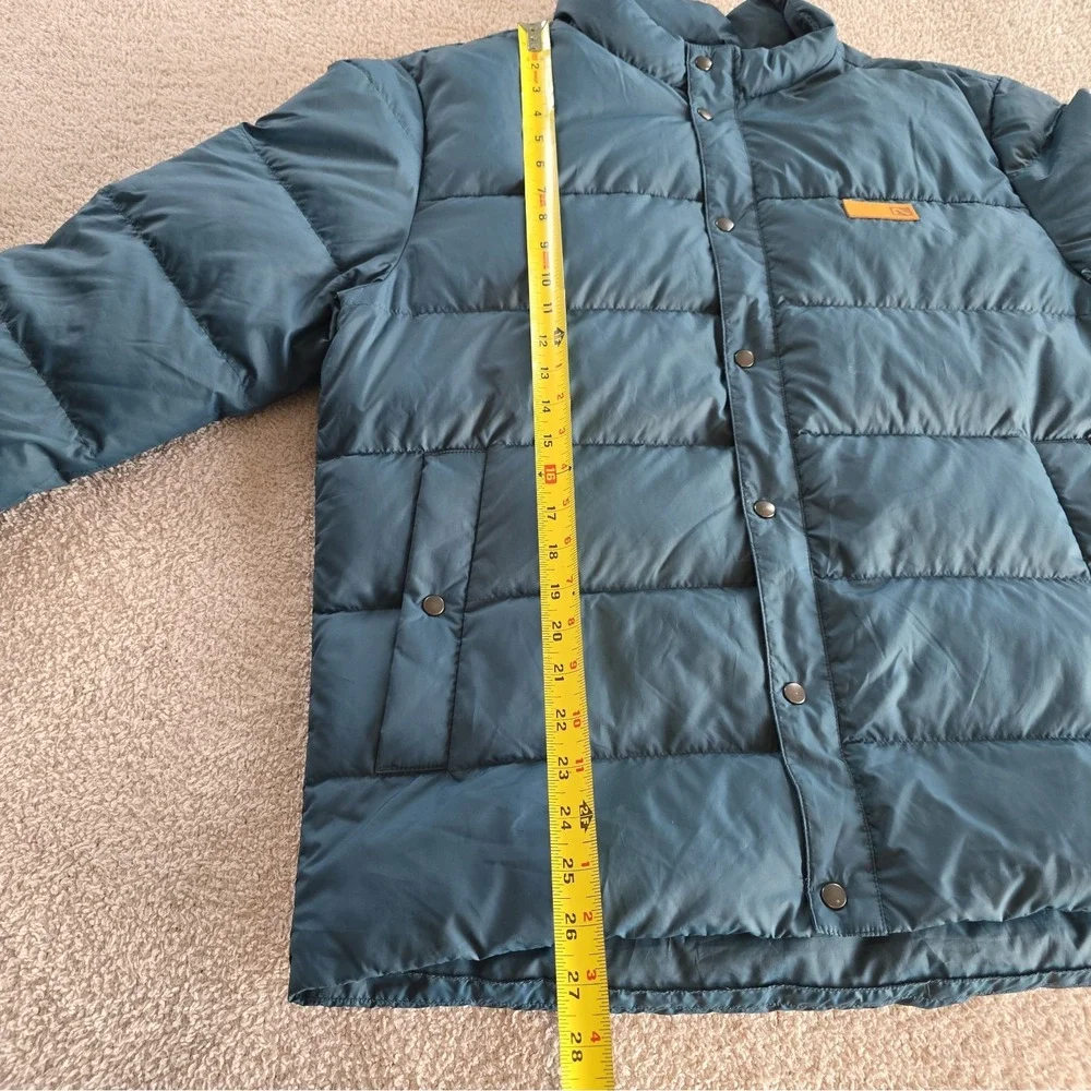 Flylow Men's Puffer Goose Down Jacket Coat Green Size L Outdoor Ski Snowboard